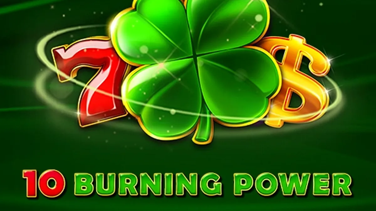 Interface do jogo de slot 10 Burning Power com símbolos de frutas clássicos